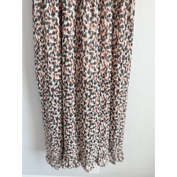 Downing Studio Short Sleeve Long Dress Elastic Waist Lined Brown Olive 2X NEW - Picture 8 of 14
